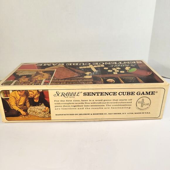 Vintage 1971 Scrabble Sentence Cube Board Game by Selchow & Righter - Picture 14 of 16
